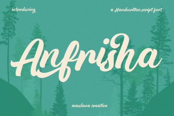 Anfrisha: A Bold Script Font for Dynamic Editorial Design