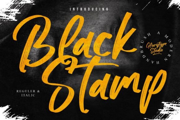 Black Stamp: A Handwritten Brush Script for Web Design Charm