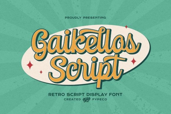 Gaikellos Script: A Retro Display Font for Branding