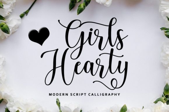 Girls Hearty: A Modern Script Font for Crafters & Product Designers