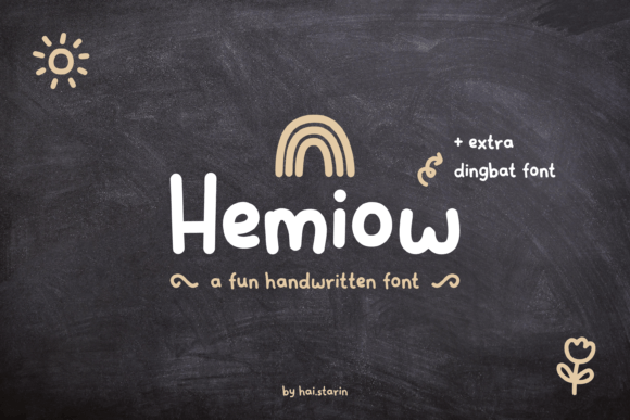 Hemiow: A Playful Handwritten Font for Small Business Branding