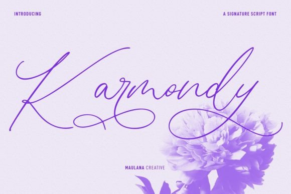 Karmondy: A Signature Script Font for Editorial Design