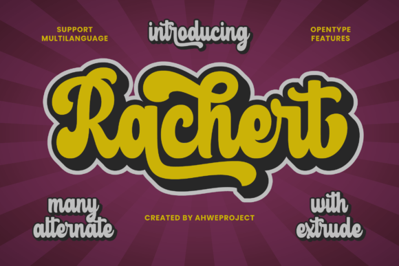 Rachert: A Retro Bold Font for Campaigns